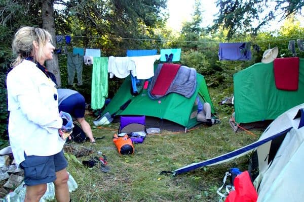 hanging-clothes-in-camps-600x400 Canoe the Boundary Waters BWCA with a beginner paddler