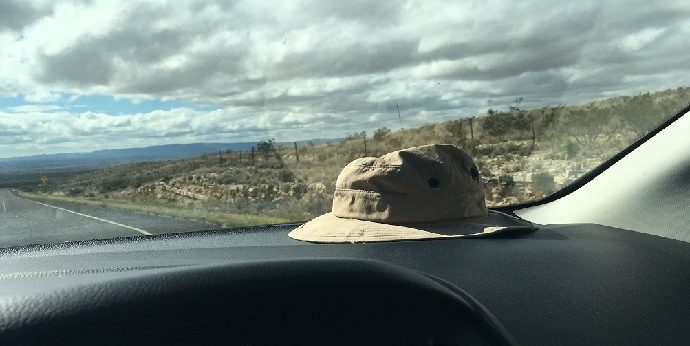 trip-to-terlingua-hat-on-dashboard-e1481147922141 Visting Terlingua - Big Bend ghost town that refused to die!