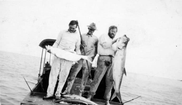 ernest-hemingway-catching-tarpon-credit-Ernest-Hemingway-Collection.-John-F.-Kennedy-Presidential-Library-and-Museum-Boston.-690x400 Port Aransas - Best Beach Town in Texas