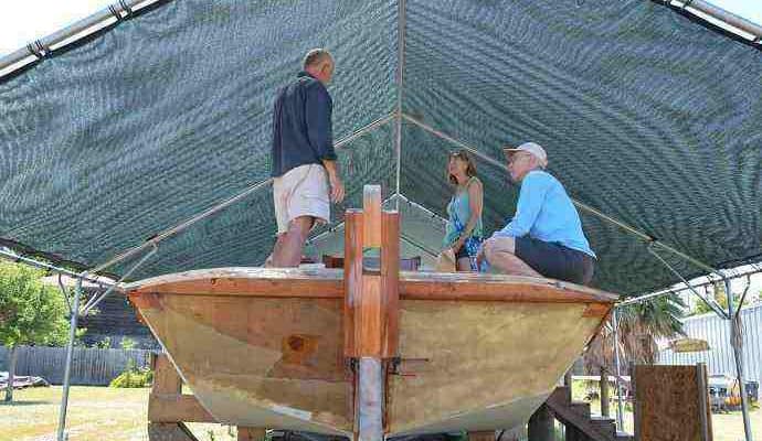 Port-Aransas-scow-schooner-with-Dan-Pecore-690x400 Port Aransas and the Texas Scow Schooner Project